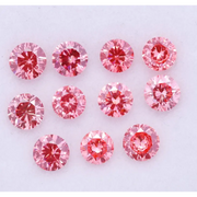 2.37 Ct Lab Grown Pink Diamond Lot, 11 Pcs Round Cut Pink CVD Diamonds for Custom Jewelry , Lab Created Fancy Diamond , Wholesale CVD Lot
