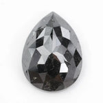 pear cut, natural loose grey black diamond, fancy color pear diamond rare collector gemstone
