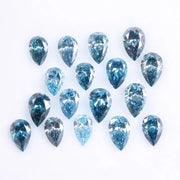 Blue Pear Lab Grown Diamond , 2 to 6 mm Pear Cut CVD Diamond, VS Clarity Blue Lab Created Diamond Loose CVD Diamond