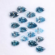 Blue Pear Lab Grown Diamond , 2 to 6 mm Pear Cut CVD Diamond, VS Clarity Blue Lab Created Diamond Loose CVD Diamond