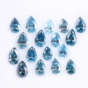 Blue Pear Lab Grown Diamond , 2 to 6 mm Pear Cut CVD Diamond, VS Clarity Blue Lab Created Diamond Loose CVD Diamond
