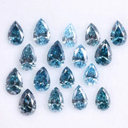 Blue Pear Lab Grown Diamond , 2 to 6 mm Pear Cut CVD Diamond, VS Clarity Blue Lab Created Diamond Loose CVD Diamond