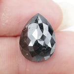 pear cut, natural loose grey black diamond, fancy color pear diamond rare collector gemstone
