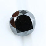 Authentic 1.36 Ct Round Black Diamond Loose Stone for Custom Pendant Jewelry