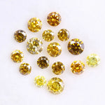2.10 Ct Yellow Lab Grown Diamond Lot – 16 Pcs Round Cut CVD Loose Diamonds for Custom Jewelry, Engagement Rings & Fine Jewelry