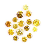 2.10 Ct Yellow Lab Grown Diamond Lot – 16 Pcs Round Cut CVD Loose Diamonds for Custom Jewelry, Engagement Rings & Fine Jewelry
