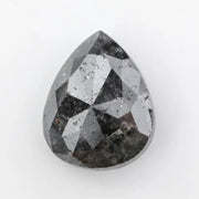 pear cut, black grey natural loose diamond, black diamond chain necklace with bold statement appeal
