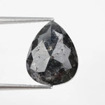 pear cut, black grey natural loose diamond, black diamond chain necklace with bold statement appeal
