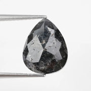 pear cut, black grey natural loose diamond, black diamond chain necklace with bold statement appeal
