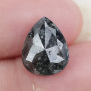 pear cut, black grey natural loose diamond, black diamond chain necklace with bold statement appeal
