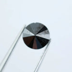 Authentic 1.36 Ct Round Black Diamond Loose Stone for Custom Pendant Jewelry