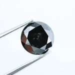 Authentic 2.43 Ct Black Diamond Round Cut Natural Loose Diamond for Engagement Ring and Designer Jewelry