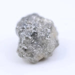 Loose grey diamond gemstone in radiant cut style for wedding ring setting.