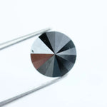 Authentic 2.43 Ct Black Diamond Round Cut Natural Loose Diamond for Engagement Ring and Designer Jewelry
