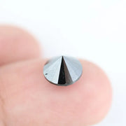 Authentic 2.43 Ct Black Diamond Round Cut Natural Loose Diamond for Engagement Ring and Designer Jewelry