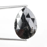 pear cut , grey black natural loose diamond, pear shaped diamond elegant luxury loose gemstone