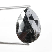 pear cut , grey black natural loose diamond, pear shaped diamond elegant luxury loose gemstone
