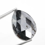pear cut , grey black natural loose diamond, pear shaped diamond elegant luxury loose gemstone