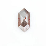 Hexagonal crystal with a white background