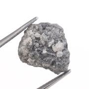 grey color european cut rough diamond and miner's cut diamond