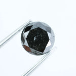 Natural 1.46 Ct black diamond round cut loose diamond for engagement ring, unique fine jewelry stone
