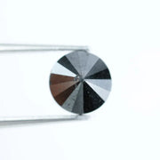 Natural 1.46 Ct black diamond round cut loose diamond for engagement ring, unique fine jewelry stone