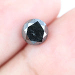 Natural 1.46 Ct black diamond round cut loose diamond for engagement ring, unique fine jewelry stone