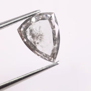 1.25 Ct Trillion cut white & balck lab grown diamond loose stone with soft rounded edges and bright brilliant facets for custom engagement ring and fine jewelry design