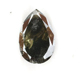 natural pear cut diamond and natural black and brown diamond ring collection