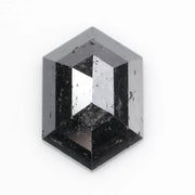 hexagon cut , grey black natural loose diamond, hexagon cut vs round cut diamond comparison guide jewelry shapes