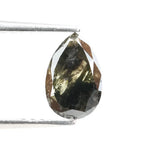 natural pear cut diamond and natural black and brown diamond ring collection