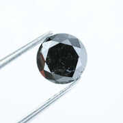 Real 1.07 Ct Black Diamond Round Cut Loose Natural Diamond for Luxury Jewelry and Custom Ring Design