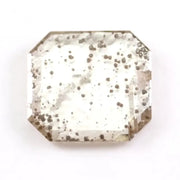1.18 Ct black and white emerald cut lab created diamond with rectangular step facets and smooth sparkle
