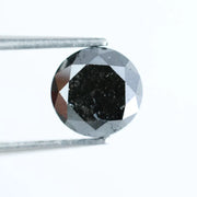 Real 1.07 Ct Black Diamond Round Cut Loose Natural Diamond for Luxury Jewelry and Custom Ring Design