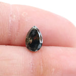 natural pear cut diamond and natural black and brown diamond ring collection