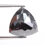 Natural black diamond stone showcasing rare fancy black color, earth-mined origin, and natural crystal formation.