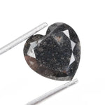 heart cut , grey black natural loose diamond, pictures of a raw diamond and pure diamonds collection