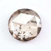 1.15 Ct round cut brown and white lab grown diamond loose stone with dual tone color and brilliant round facets for custom jewelry designs