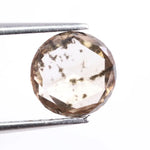 1.15 Ct round cut brown and white lab grown diamond loose stone with dual tone color and brilliant round facets for custom jewelry designs