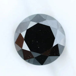 2.14 Ct natural black diamond round cut loose diamond for custom ring, authentic black diamond for fine jewelry