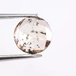 1.15 Ct round cut brown and white lab grown diamond loose stone with dual tone color and brilliant round facets for custom jewelry designs