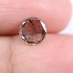 1.15 Ct round cut brown and white lab grown diamond loose stone with dual tone color and brilliant round facets for custom jewelry designs