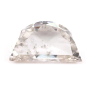 1.33 Ct white half moon cut lab grown diamond loose stone with smooth curved facets and bright sparkle