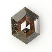 raw natural diamond and natural hexagon cut diamond collection