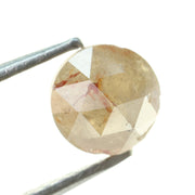 brown & orange colour 0.80 carat round brilliant cut diamond ring