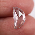 1.33 Ct white half moon cut lab grown diamond loose stone with smooth curved facets and bright sparkle