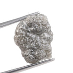 grey color vintage old mine cut rough diamond