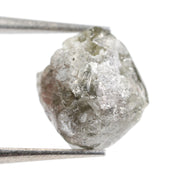 grey color old mine natural rough diamond ring