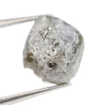 grey color old mine natural rough diamond ring