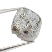 grey color old mine natural rough diamond ring
